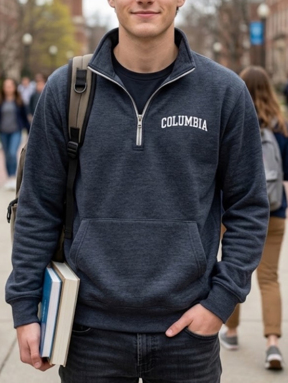 🎓 Columbia University New York Redshirt Sweatshirt 1/4 quarter zip ivy league